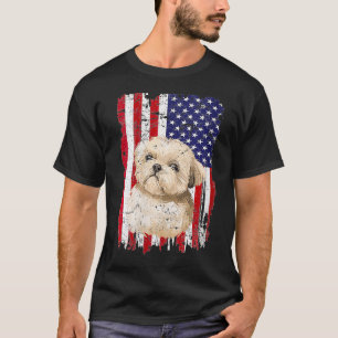 Camiseta Perros mujeres 365 aflicción Bandera estadounidens