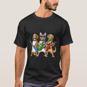 Camiseta Perros Músicos de Heavy Metal