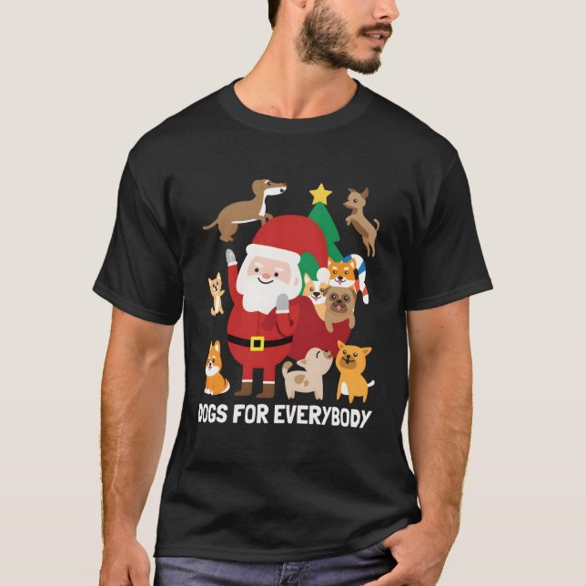 Camiseta Perros Para Todos Divertidos Navidades De Invierno (Anverso)