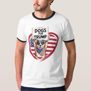 Camiseta Perros para Trump: Patriotas apolíticos
