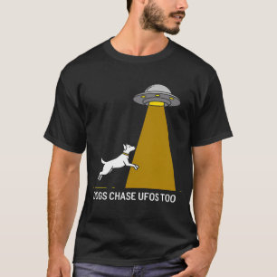 Camiseta Perros persiguen OVNIs también - Alienígenas diver
