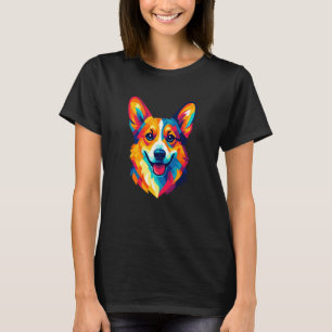 Camiseta Perros-Pop-Art Raza-De-Perro Welsh-Corgi-Dog