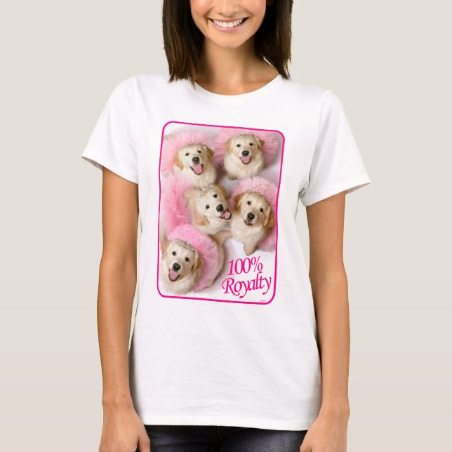 Camiseta Perros princesos en Tiaras (Anverso)
