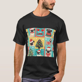 CAMISETA PERROS PUGS NAVIDEÑOS FESTIVOS CUTE SUÉTERES
