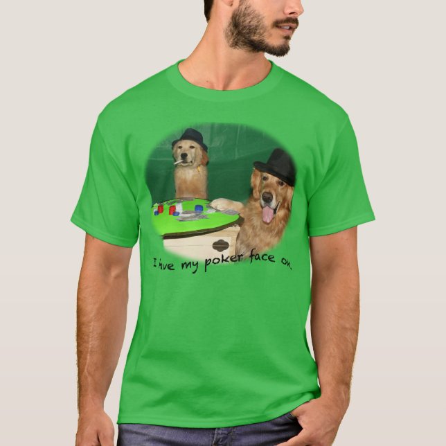 Camiseta Perros que juegan la cara de póker (Anverso)