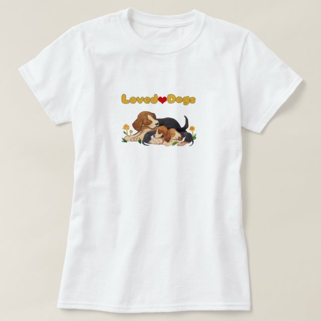 Camiseta perros queridos (Diseño del anverso)
