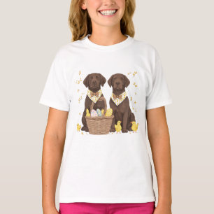 Camiseta Perros recuperadores de chocolate de pascua