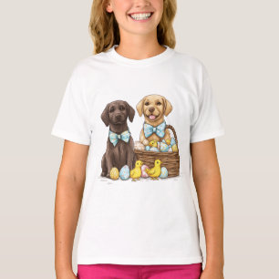 Camiseta Perros recuperadores de Labrador de Pascua