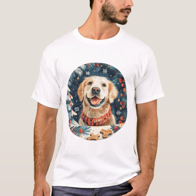 Camiseta Perros recuperadores de oro de navidades (Anverso)