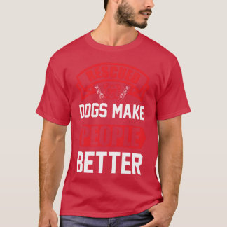 Camiseta Perros rescatados convierten a la gente en mejores