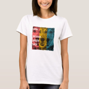 Camiseta Perros retros, porque la gente chupa