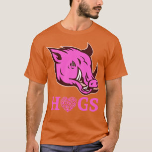 Camiseta Perros rosados Cabeza de respaldo con cintas rosas