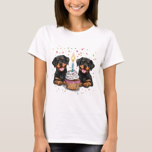 Camiseta Perros Rottweiler de cumpleaños