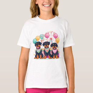 Camiseta Perros Rottweiler En Un Carnaval