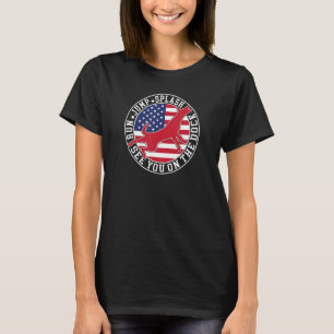 Camiseta Perros Saltando en Muelle de Perros Buceo en Muell