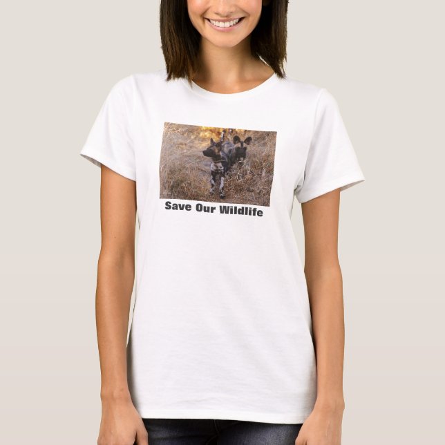 Camiseta Perros salvajes salvan nuestra vida silvestre (Anverso)