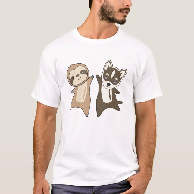 Camiseta Perros Sloth Husky Dog Sloth (Anverso)