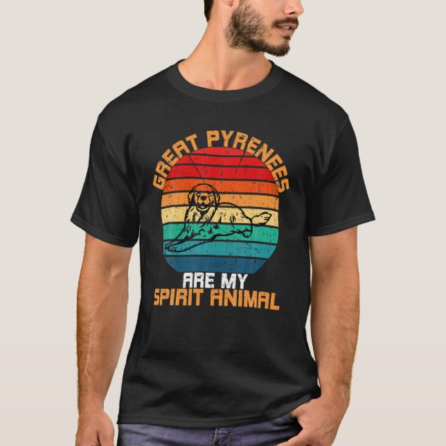 Camiseta Perros sonrientes de los grandes Pirineos rellenos (Anverso)
