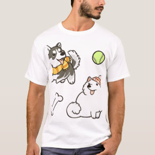 Camiseta Perros Spitz Esponjosos