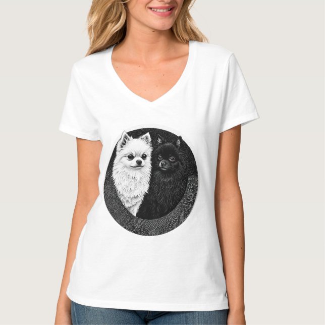 Camiseta perros spitz japoneses (Anverso)