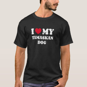 Camiseta Perros Tamaskan Tamaskans Amo a mi perro Tamaskan