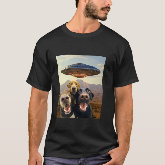 Camiseta Perros tomándose selfie con perro de cachorro excé (Anverso)