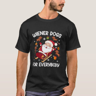 Camiseta Perros Wiener para todos Navidades Santa Funny Da
