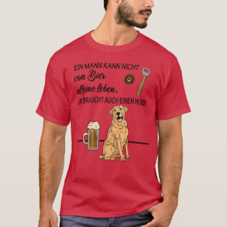 Camiseta Perros y amante de la cerveza diseño divertido de