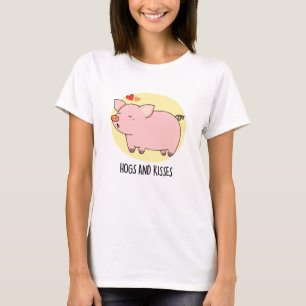 Camiseta Perros Y Besos Graciosos Hog Pig Pun
