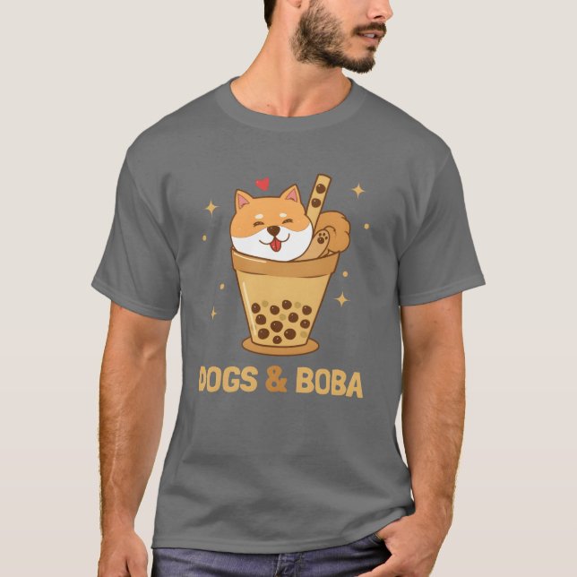 Camiseta Perros y Boba Perro Papi Perro Mamá Dogfather Shib (Anverso)