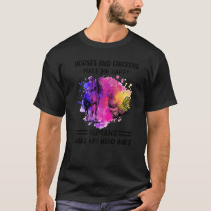 Camiseta Perros y caballos me hacen feliz a los humanos