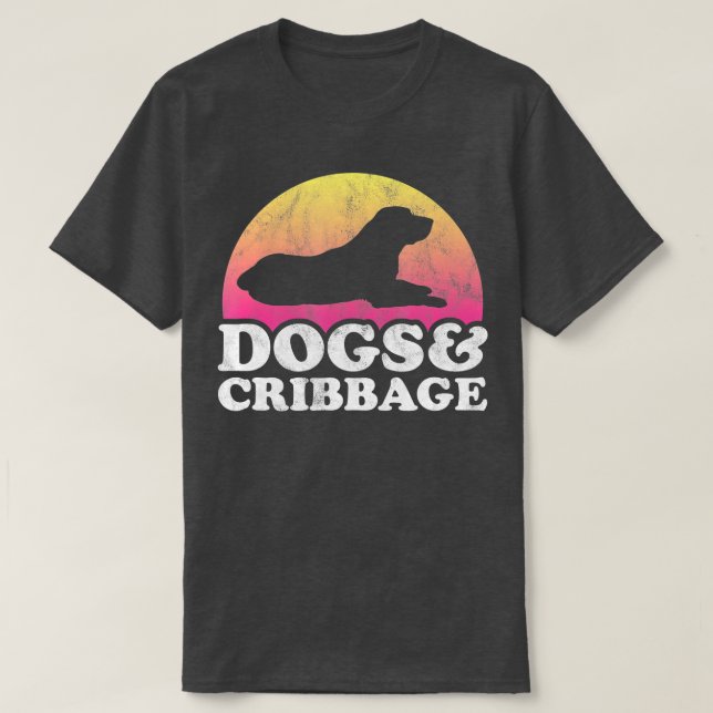 Camiseta Perros y cribbage mens o Womens Dog (Diseño del anverso)