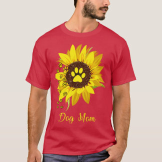 Camiseta Perros y flores de amor regalan a mamá de perro