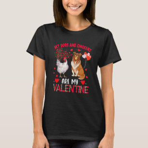 Camiseta Perros Y Gallinas Son Mi Sheltie De San Valentín C