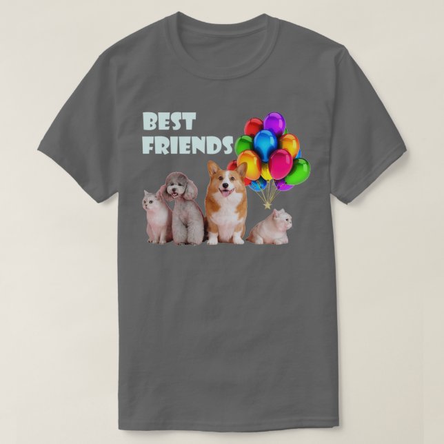 Camiseta Perros y gatos me encantan los perros y gatos (Diseño del anverso)