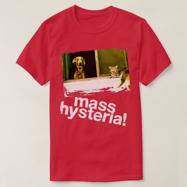 Camiseta Perros y gatos que viven juntos (Diseño del anverso)