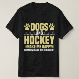 Camiseta Perros y hockey me hacen feliz