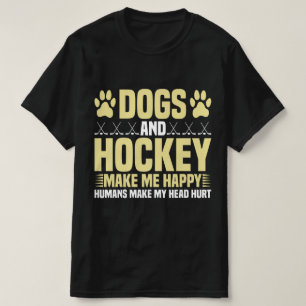 Camiseta Perros y hockey me hacen feliz