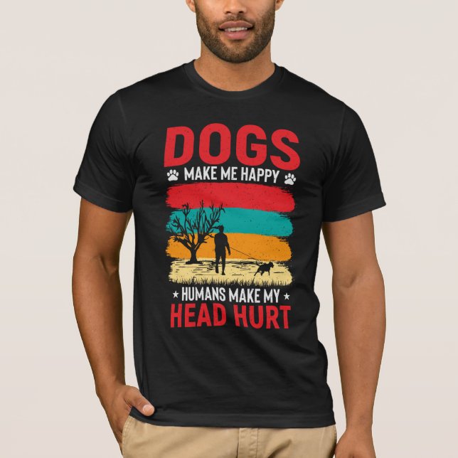 Camiseta Perros y humor humano (Anverso)