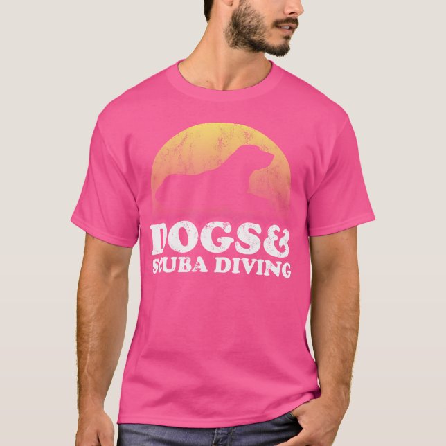 Camiseta Perros Y Scuba Buceando Perro Y Scu Para Hombres O (Anverso)