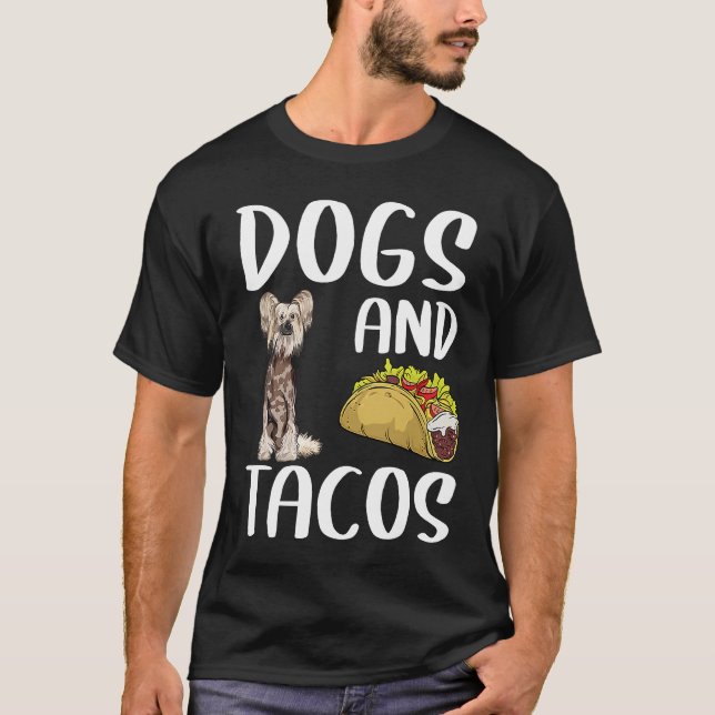Camiseta Perros Y Tacos Chinos Crestan Comida Mexicana (Anverso)