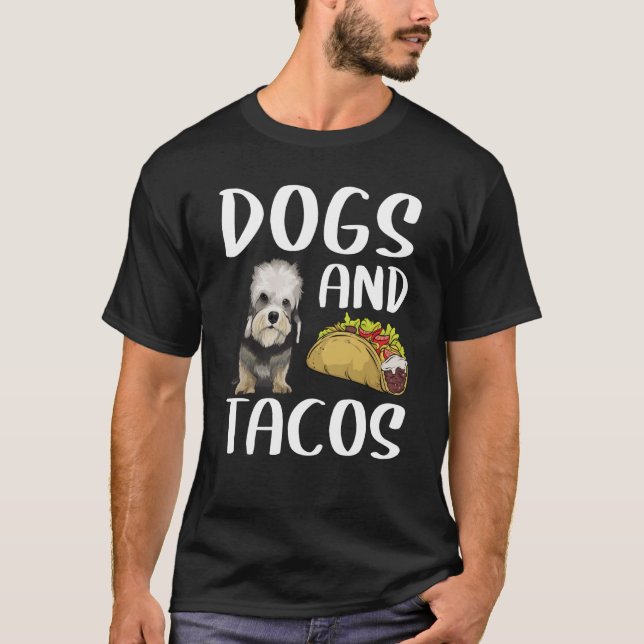 Camiseta Perros Y Tacos Dandie Dinmont Terrier Comida Mexic (Anverso)