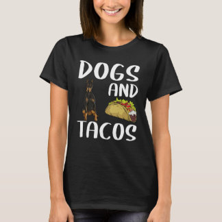 Camiseta Perros Y Tacos Doberman Pinscher Comida Mexicana