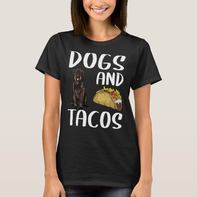 Camiseta Perros Y Tacos Giant Schnauzer Comida Mexicana (Anverso)