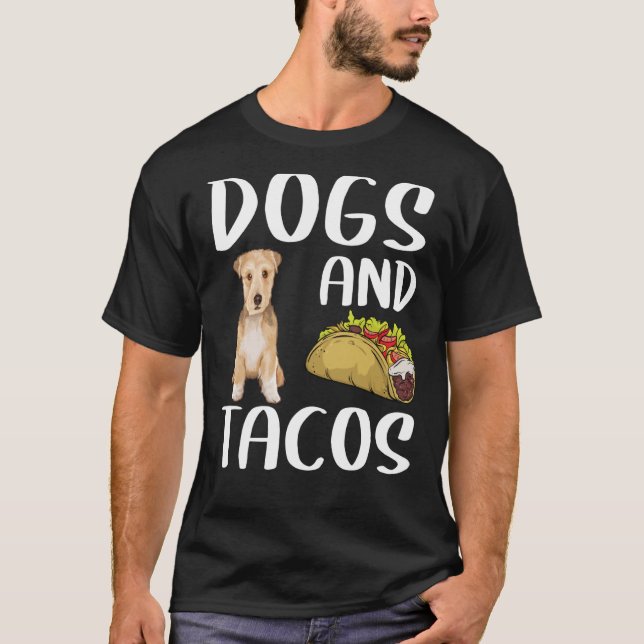 Camiseta Perros Y Tacos Lakeland Terrier Comida Mexicana (Anverso)