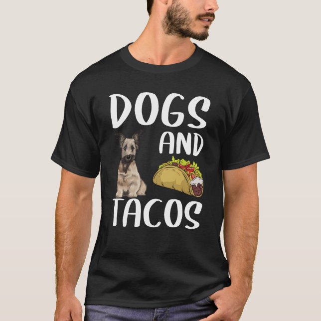 Camiseta Perros Y Tacos Skye Terrier Comida Mexicana (Anverso)
