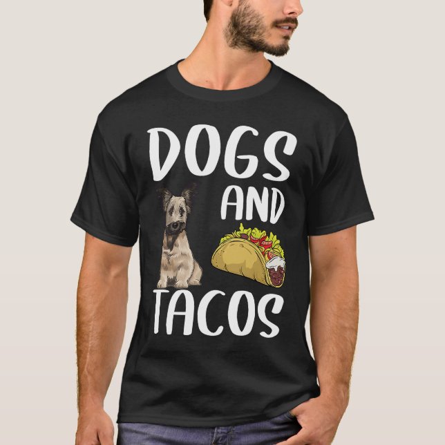 Camiseta Perros Y Tacos Skye Terrier Comida Mexicana (Anverso)