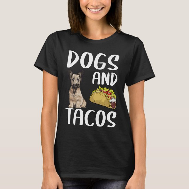 Camiseta Perros Y Tacos Skye Terrier Comida Mexicana (Anverso)