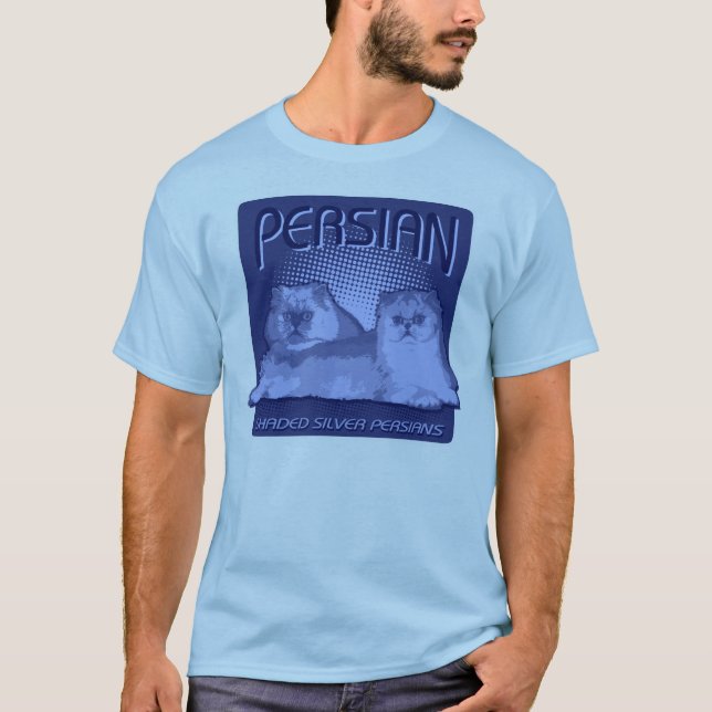 Camiseta Persa - persas sombreados plata (Anverso)