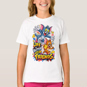 Camiseta Persecución divertida de dibujos animados: la vida